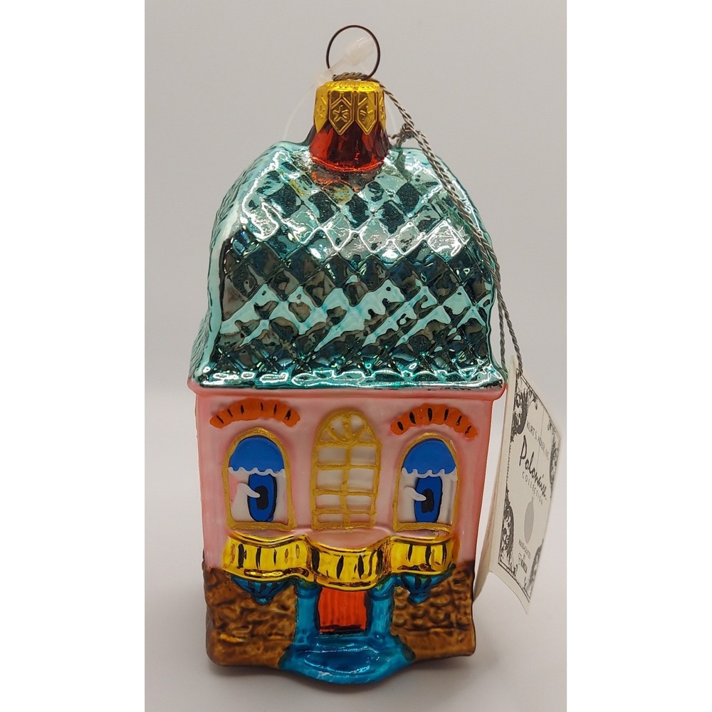 Vintage Kurt Adler Polonaise Blown Glass Gingerbread House Ornament